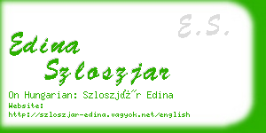 edina szloszjar business card